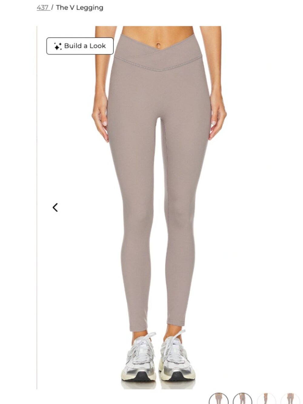 437 The V Legging Size Small Color: Clay Mask